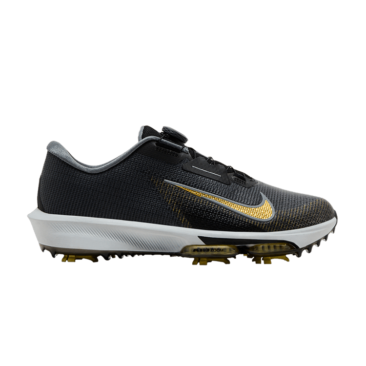 Nike Infinity Tour BOA 2 Golf Wide 'Black Infinite Gold' — Black/Cool Grey/Pure Platinum/Infinite Gold