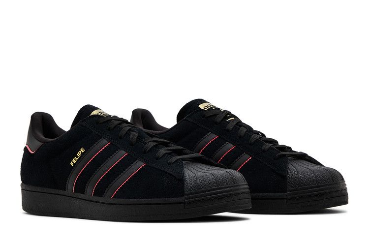 Felipe Gustavo x adidas Superstar ADV 'Black Scarlet' — Core Black/Better Scarlet/Gold Metallic