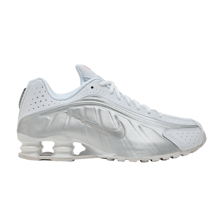 Nike Shox R4 'White Metallic Silver' 2024 — White/White/Bright Crimson/Metallic Silver