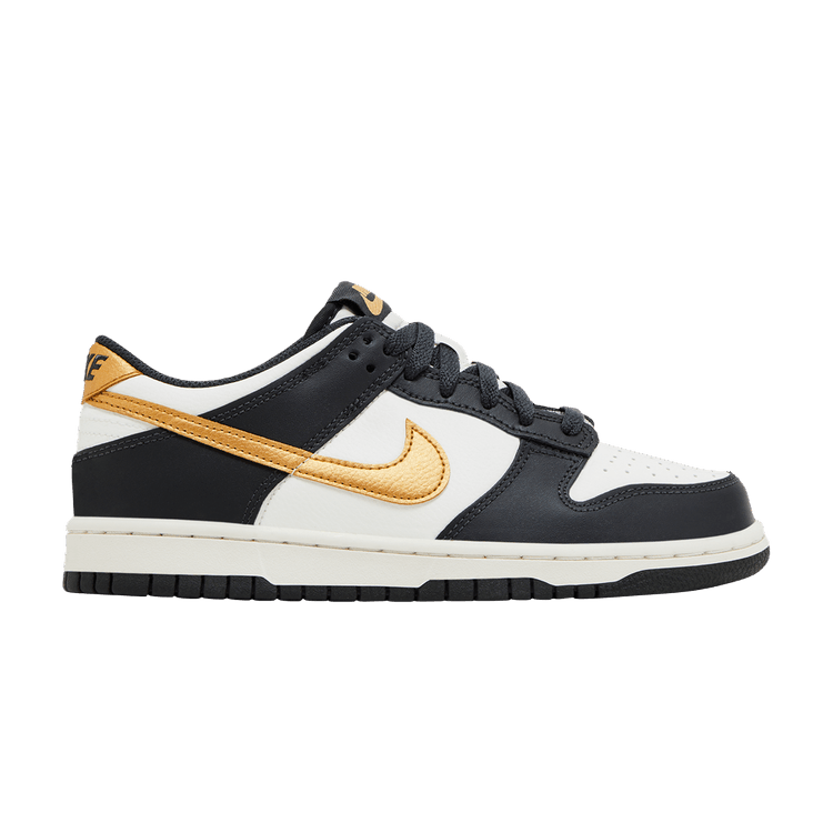 Nike Dunk Low GS 'Anthracite Metallic Gold' — Summit White/Anthracite/Metallic Gold
