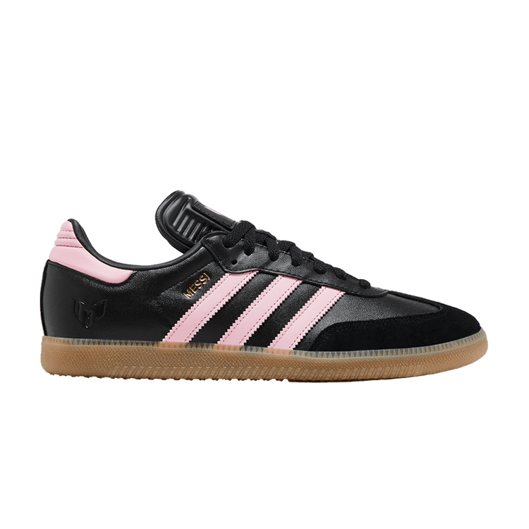 Lionel Messi x adidas Samba 'Inter Miami CF - Debossed Away Kit' — Core Black/Gold Metallic/Gum