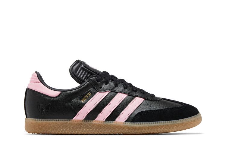 Lionel Messi x adidas Samba 'Inter Miami CF - Debossed Away Kit' — Core Black/Gold Metallic/Gum