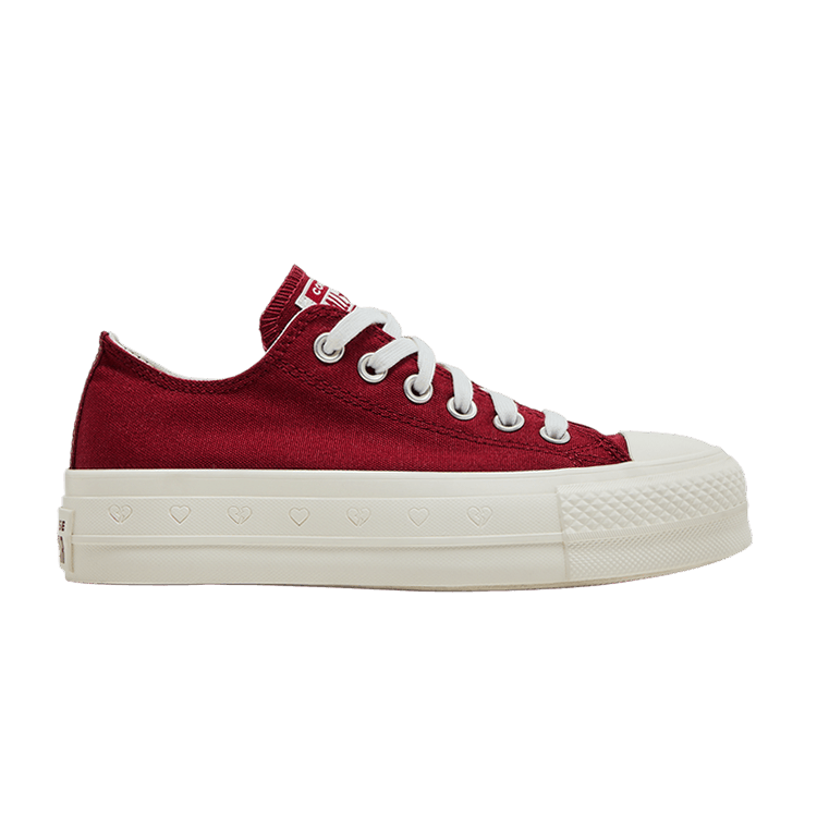 Converse Wmns Chuck Taylor All Star Lift Platform Low 'Valentine's Day 2025' — Park Red/Vintage White/Egret