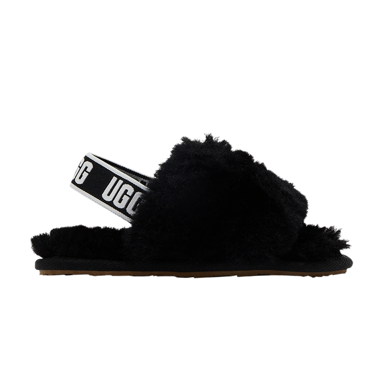 UGG Fluff Yeah Slide Toddler 'Black' — Black