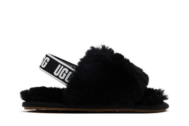 UGG Fluff Yeah Slide Toddler 'Black' — Black