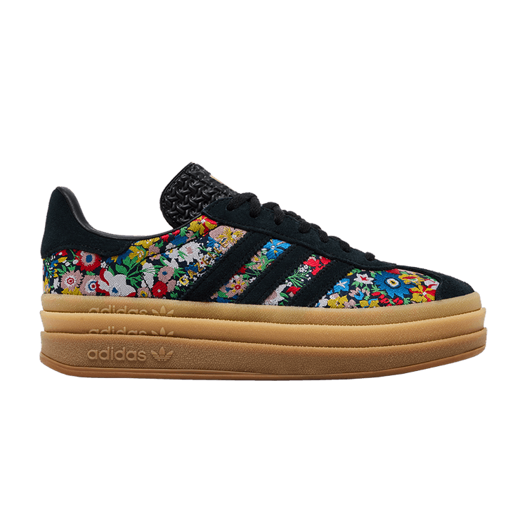 Liberty London x adidas Wmns Gazelle Bold 'Floral Embroidery' — Core Black/Supplier Colour/Gold Metallic