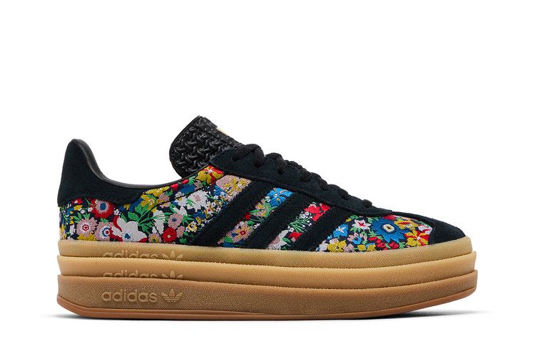 Liberty London x adidas Wmns Gazelle Bold 'Floral Embroidery' — Core Black/Supplier Colour/Gold Metallic