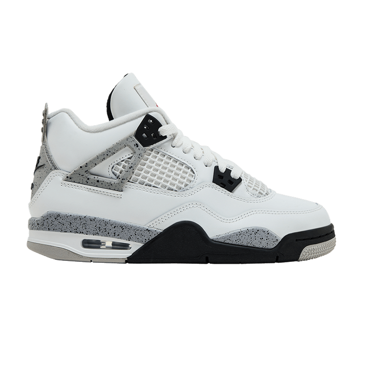 Air Jordan 4 Retro OG GS 'White Cement' 2025 — White/Tech Grey/Black/Fire Red