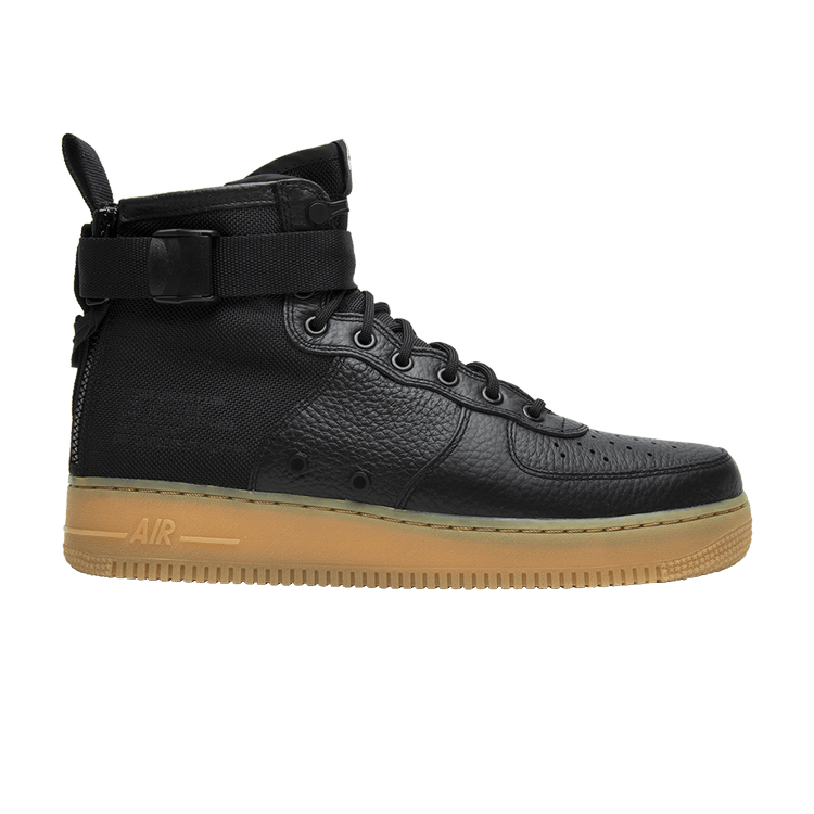 Nike SF Air Force 1 Mid 'Black Gum' — Black/Black-Gum Light Brown