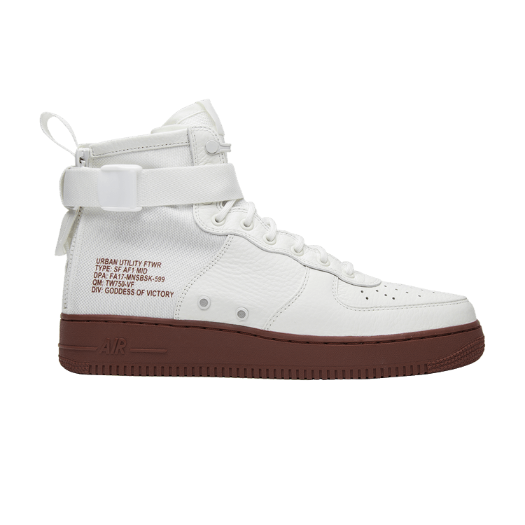 Nike SF Air Force 1 Mid 'Red Ivory' — Ivory/Ivory-Mars Stone