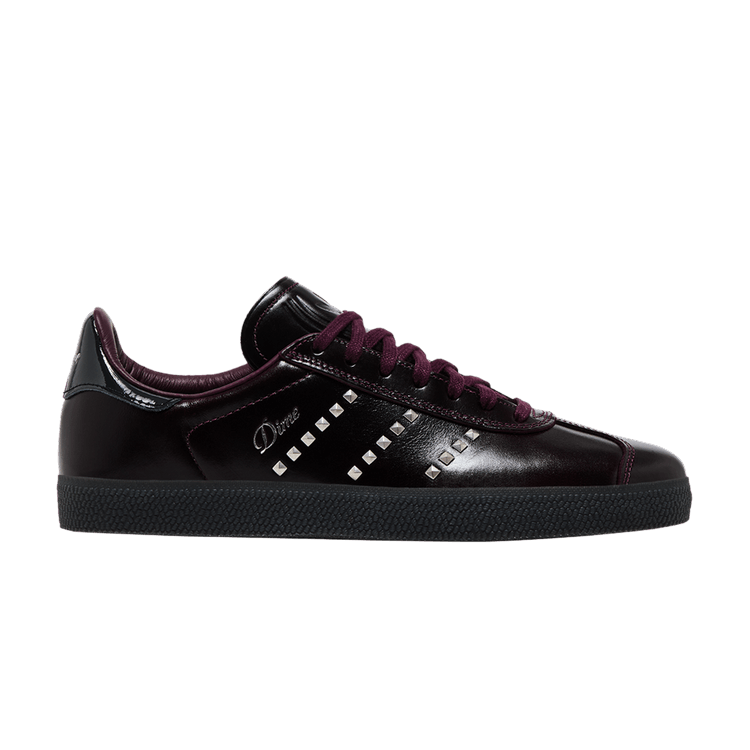 Dime x adidas Gazelle ADV 'Maroon Silver Metallic Studs' — Maroon/Silver Metallic/Core Black
