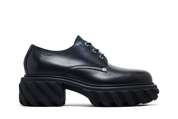 Off-White Exploration Almond Toe Derby 'Black' — Black/Black