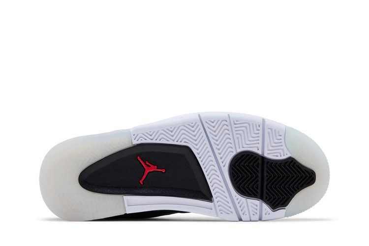Air Jordan 4 RM GS 'Black Metallic' — Black/Wolf Grey/White/Fire Red