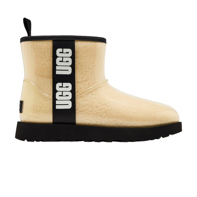 UGG Wmns Classic Clear Mini 'Natural Black' — Natural/Black