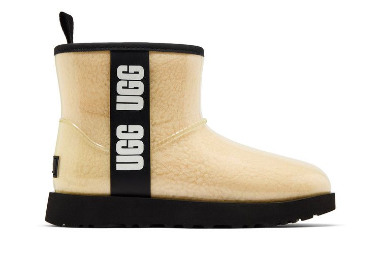 UGG Wmns Classic Clear Mini 'Natural Black' — Natural/Black