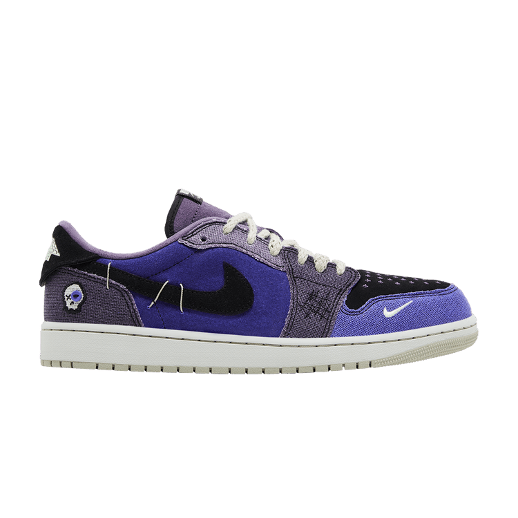 Zion Williamson x Air Jordan 1 Retro Low OG 'Voodoo Alternate' — Regency Purple/Vapor Green/Black/Dark Raisin/Daybreak/Light Silver