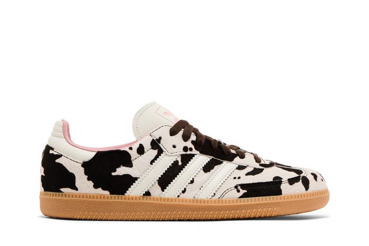 adidas Wmns Samba OG 'Cow Print' — Dark Brown/Off White/Gum 3