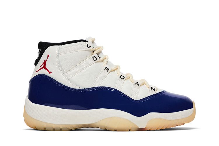 Air Jordan 11 Retro 'Rare Air' — Deep Royal Blue/Fire Red/Sail/Black/Muslin