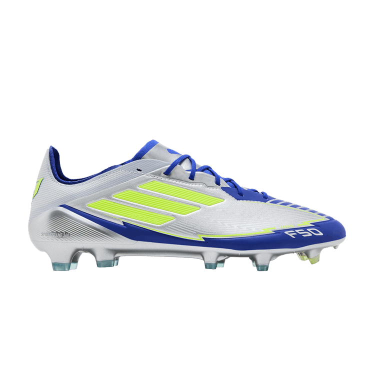 adidas Messi Adizero F50 Elite FG 'La Vida Rapida Pack' — Silver Metallic/Solar Yellow/Lucid Blue