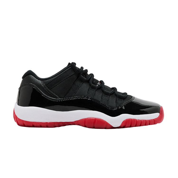 Air Jordan 11 Retro Low GS 'Bred' 2025 — Black/White/Varsity Red