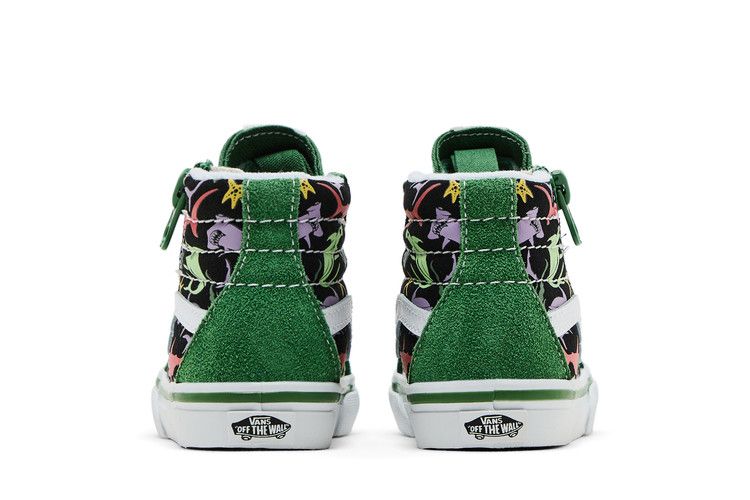 Vans Sk8-Hi Reissue Side Zip Toddler 'Sharks' — Green/Multi