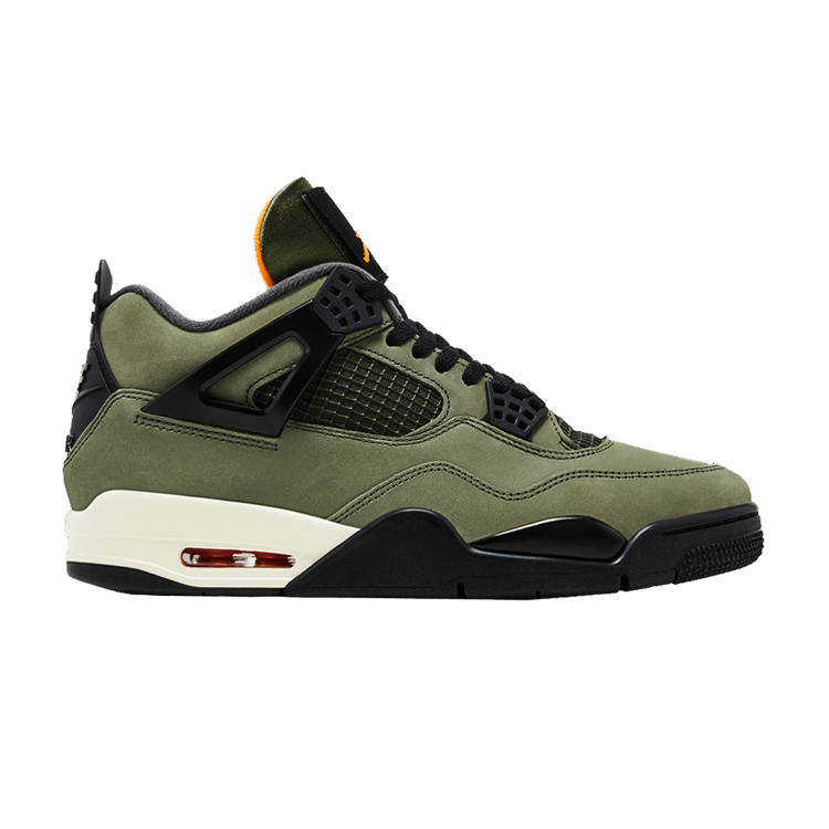 Undefeated x Air Jordan 4 Retro 2025 — Deep Green/Clementine/Black/Sail