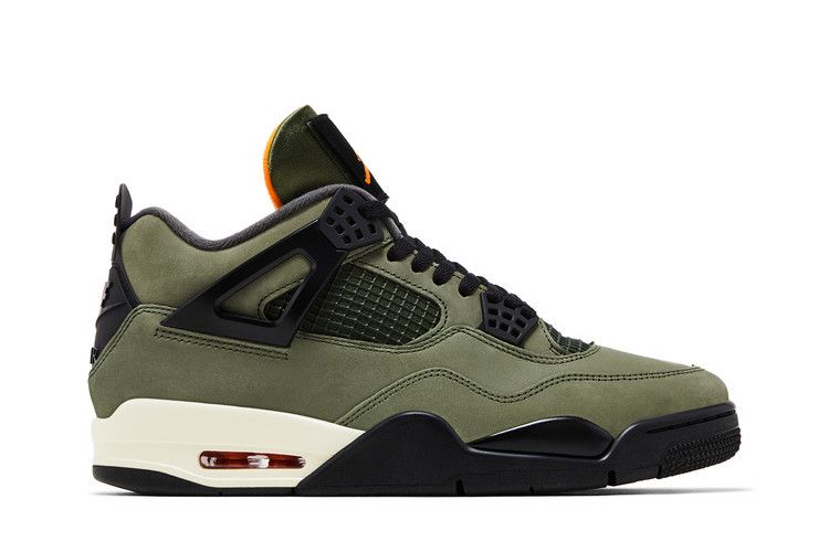 Undefeated x Air Jordan 4 Retro 2025 — Deep Green/Clementine/Black/Sail