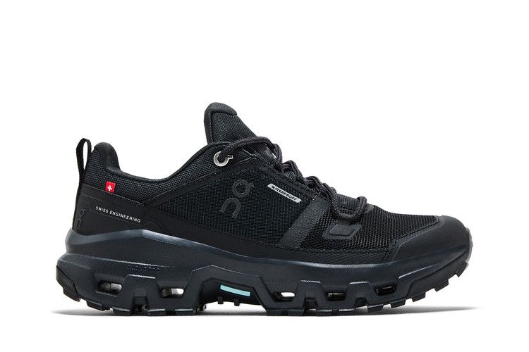 ON Wmns Cloudrock Low Waterproof 'Triple Black' — Black/Black