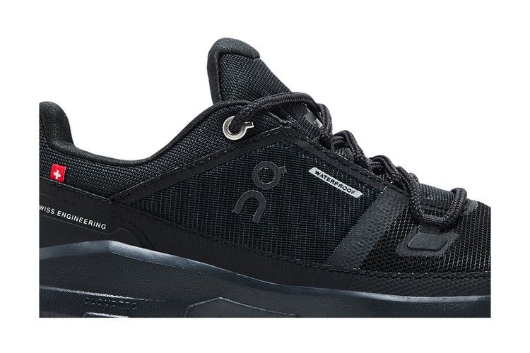 ON Wmns Cloudrock Low Waterproof 'Triple Black' — Black/Black
