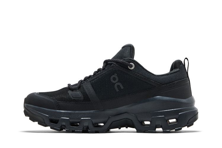ON Wmns Cloudrock Low Waterproof 'Triple Black' — Black/Black