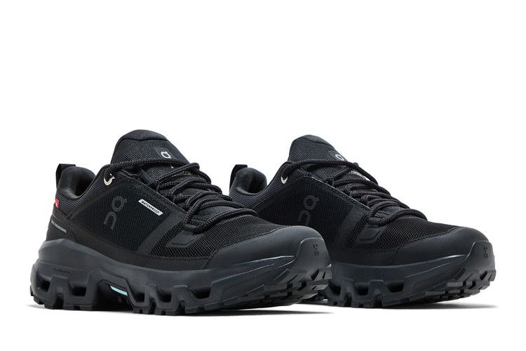 ON Wmns Cloudrock Low Waterproof 'Triple Black' — Black/Black