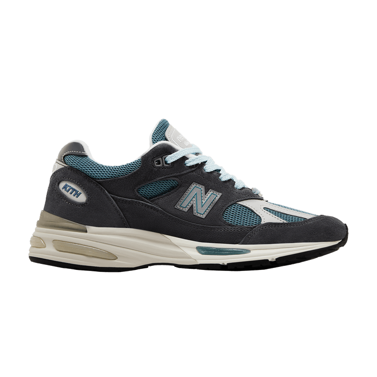 Kith x New Balance 991v2 Made in England 'Osaka Pack' — Asphalt/Lead/Oyster Mushroom