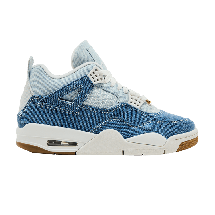 Wmns Air Jordan 4 Retro TEX 'Worn Blue Denim' — Sail/Gum Light Brown/Worn Blue/Sail/Metallic Gold