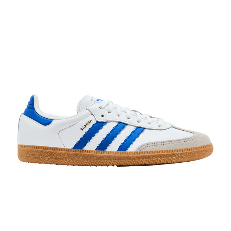 adidas Samba OG J 'White Blue Gum' — Cloud White/Blue/Gum