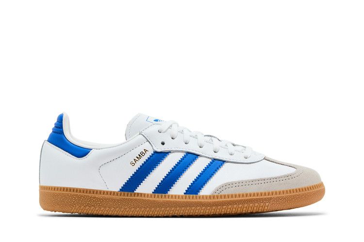 adidas Samba OG J 'White Blue Gum' — Cloud White/Blue/Gum