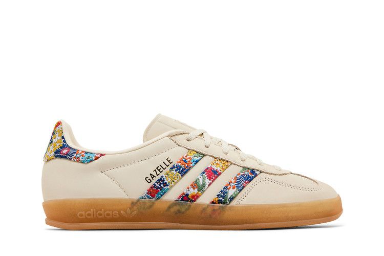 Liberty London x adidas Wmns Gazelle Indoor 'Floral Embroidery - Off White' — Off White/Gold Metallic/Gum