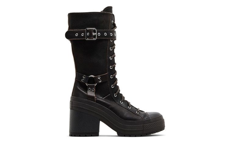 Converse Wmns Chuck 70 De Luxe Heel XX Platform High 'Mudguard Buckles' — Mudguard/Black/Black