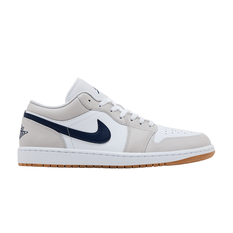 Air Jordan 1 Low 'Georgetown' — White/Neutral Grey/Gum Medium Brown/Midnight Navy