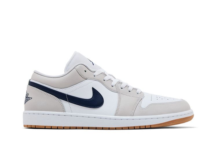 Air Jordan 1 Low 'Georgetown' — White/Neutral Grey/Gum Medium Brown/Midnight Navy