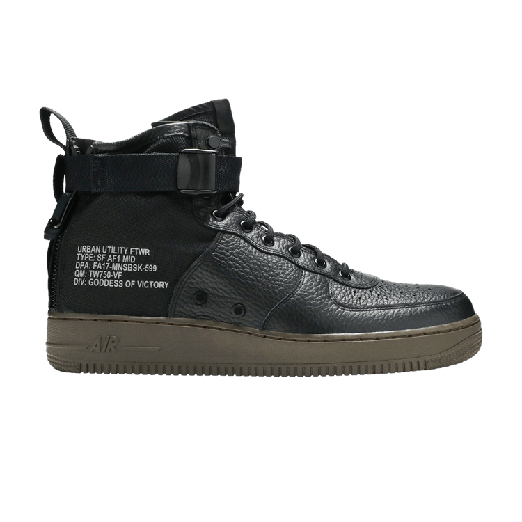 Nike SF Air Force 1 Mid 'Hazel' — Black/Black-Hazel