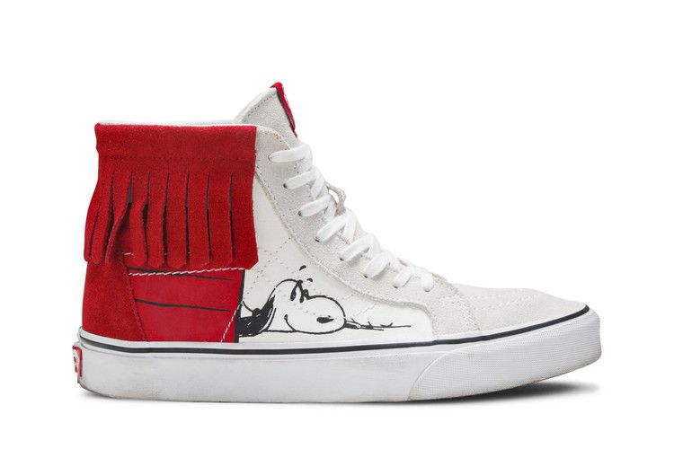 Peanuts x Vans Sk8-Hi Moc 'Dog House' — Bone/Red/White