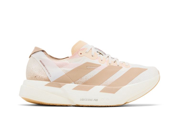 adidas Wmns Adizero Adios Pro 4 'Chalk Sandstone' — Chalk White/Warm Sandstone/Semi Impact Orange