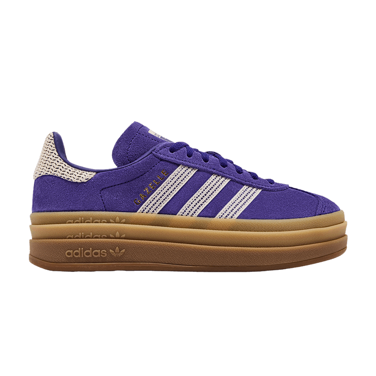 adidas Wmns Gazelle Bold 'Crochet Pack - Collegiate Purple' — Collegiate Purple/Wonder White/Gold Metallic