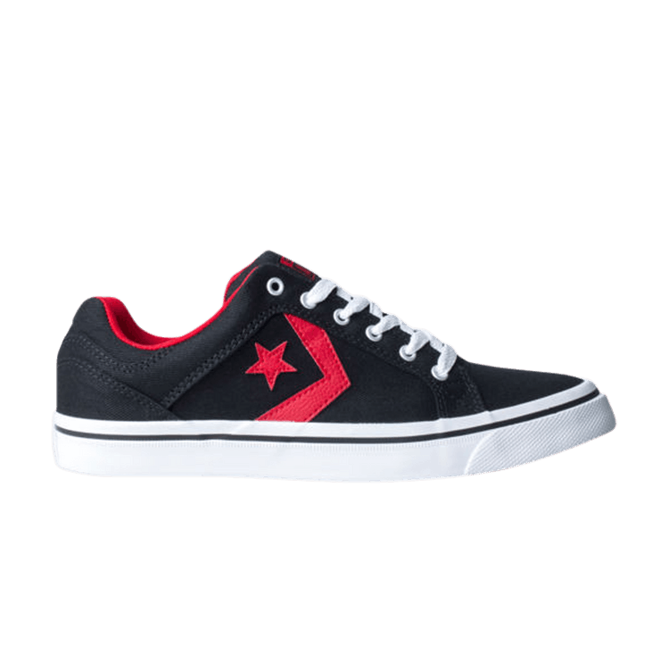 Converse El Distrito Low 'Black Enamel Red' — Black/Enamel Red/White