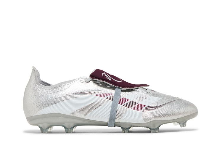 Jude Bellingham x adidas Predator 24 League Foldover Tongue FG MG 'Chrome Dream' — Silver Metallic/Legacy Burgundy/Maroon