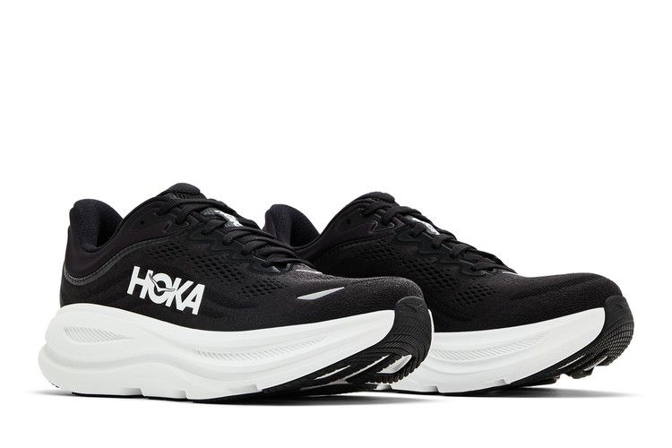 HOKA Bondi 9 2E Wide 'Black White' — Black/White