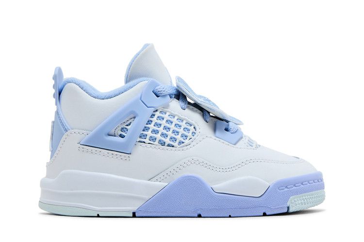 Air Jordan 4 Retro TD 'Forget Me Not' — White/Blue Tint/Oil Green/Aluminum