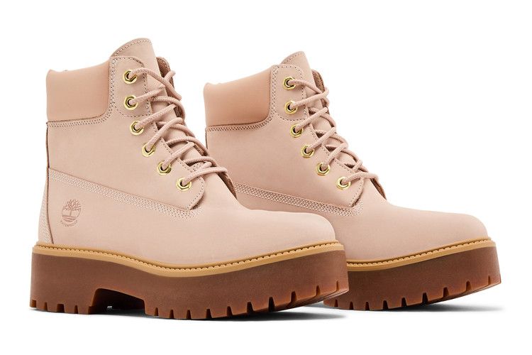 Timberland Wmns Stone Street 6 Inch Waterproof Platform Boot 'Light Pink' — Light Pink