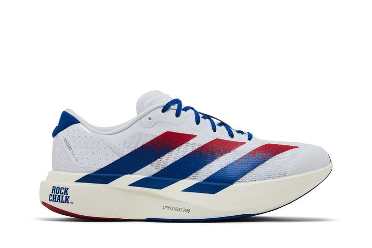 NCAA x adidas Adizero Evo SL 'Kansas' — Footwear White/Collegiate Royal/Team Power Red
