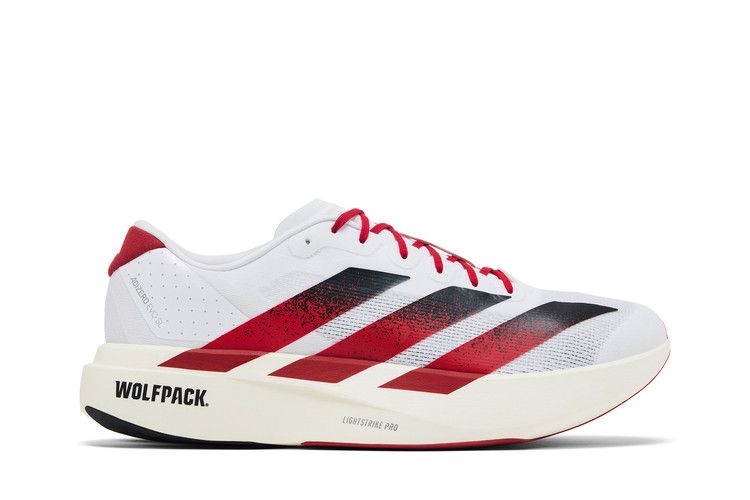NCAA x adidas Adizero Evo SL 'NC State' — Footwear White/Team Power Red/Core Black